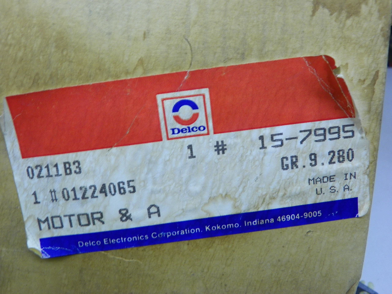 Delco 15-7995 HVAC Vacuum Motor & Shaft Assembly for 1977-1984 GM models restoration. - Image 2