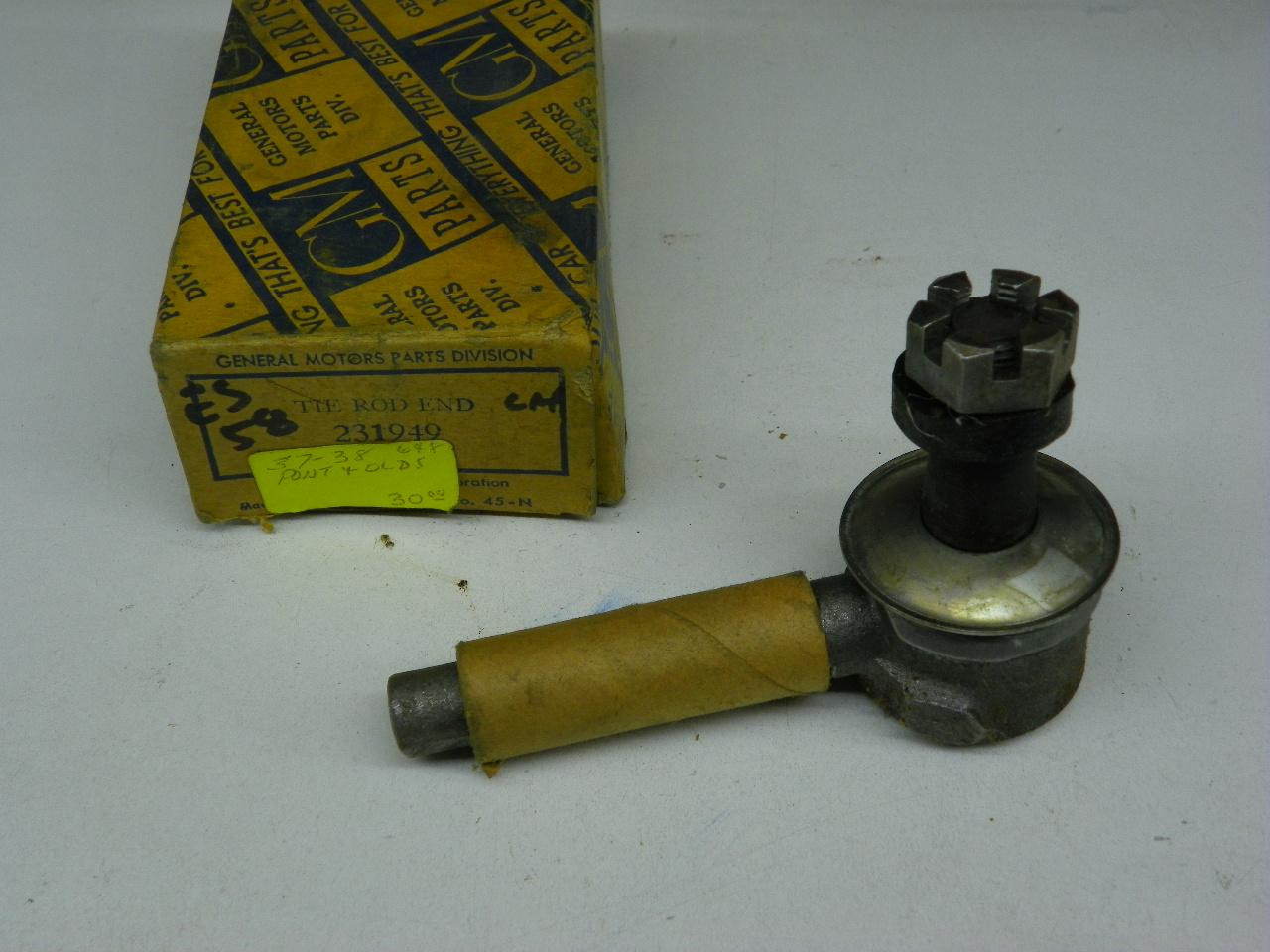General Motors 231949 Left-Hand Tie Rod End for 1937-38 Pontiac Oldsmobile restoration. - Image 1