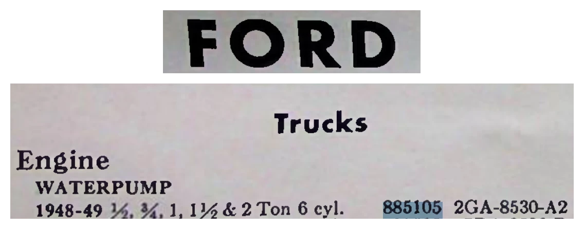 Delco New Departure 885105 Waterpump Spindle for 1948-1949 Ford Trucks 6 Cyl. restoration. - Image 7