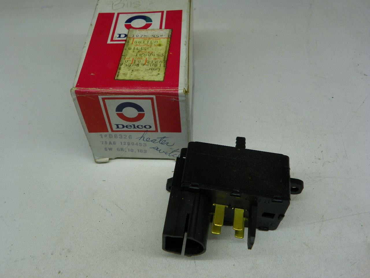 Delco D6326 W/S Wiper Switch for 1978-1981 Buick Oldsmobile Century Regal Riviera Cutlass Toronado restoration. - Image 1