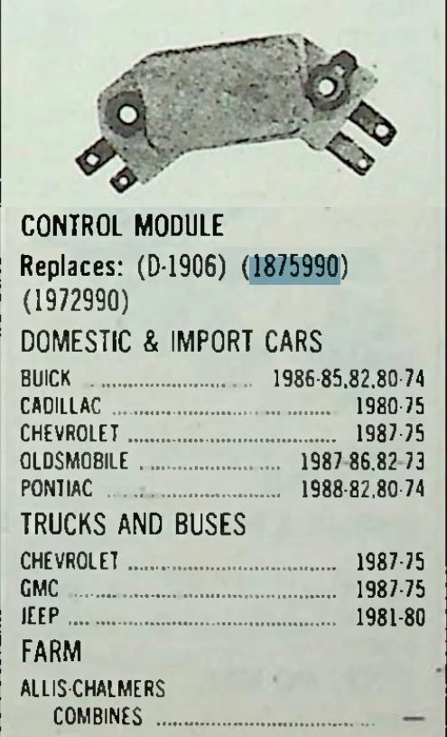 Delco D1906 Ignition Control Module for 1973-1988 GM Jeep restoration. - Image 7
