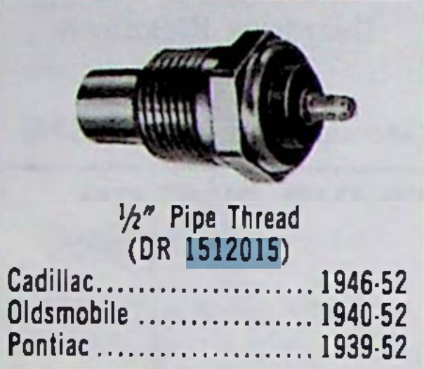 AC 1512015 Heat Indicator Bulb for 1939-1952 Cadillac Oldsmobile Pontiac restoration. - Image 7