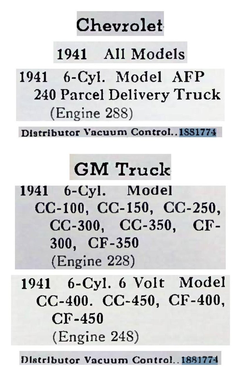 Delco-Remy 1881774 Vacuum Control for 1941 Chevrolet GM Truck restoration. - Image 8