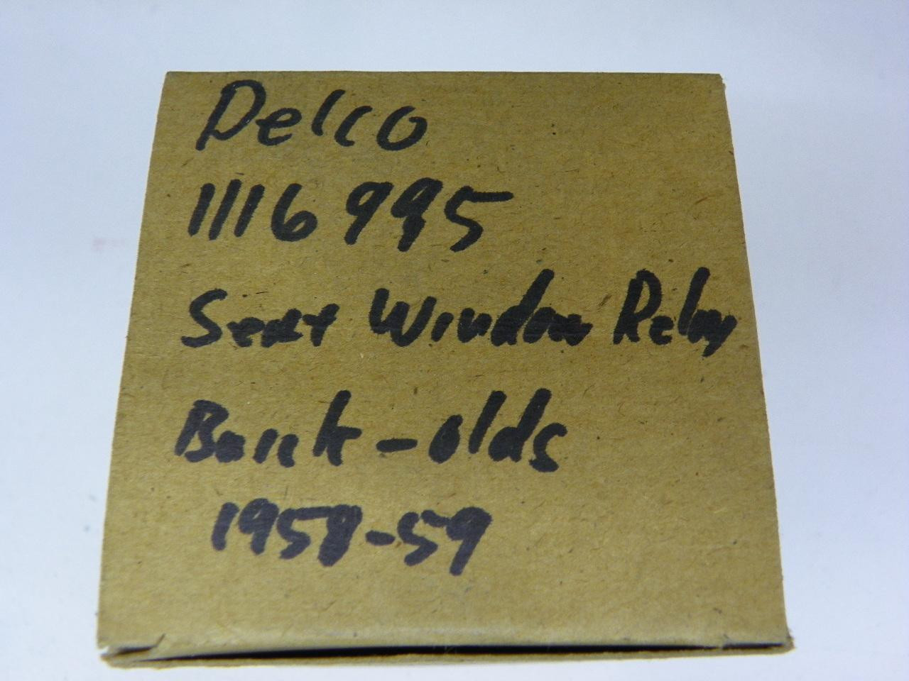 Delco 1116995 Window Relay for 1958-1959 Buick Oldsmobile power window restoration - Image 2
