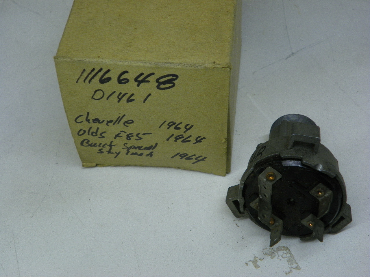 Delco-Remy 1116648 Ignition Switch for 1964 Chevrolet Chevelle Oldsmobile F85 Buick Special Skylark restoration. - Image 1