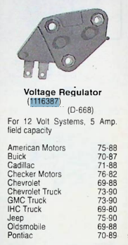 Delco Remy 1116387 Voltage Regulator for 1969-1990 GM AMC Jeep IHC restoration. - Image 6