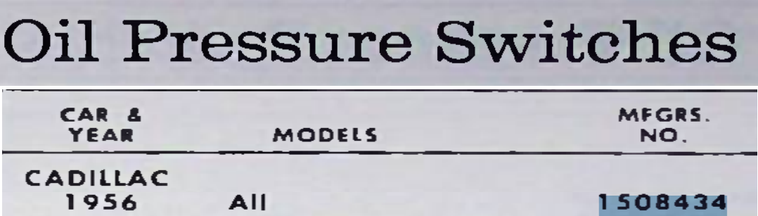 AC 1508434 Oil Pressure Switch Sender for 1956 Cadillac All Models restoration. - Image 7
