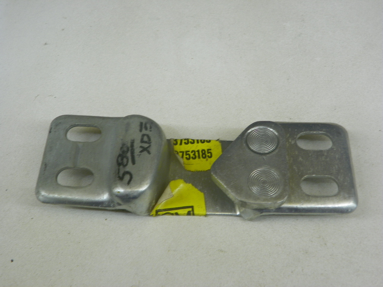 GM 3753185 LH Door Latch Striker Plate for 1957-1959 Chevrolet GMC Truck restoration. - Image 1