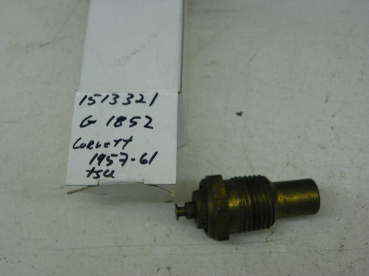 AC Delco 1513321 Coolant Temperature Gauge Sending Unit for 1958-1967 Chevrolet Corvette restoration. - Image 1