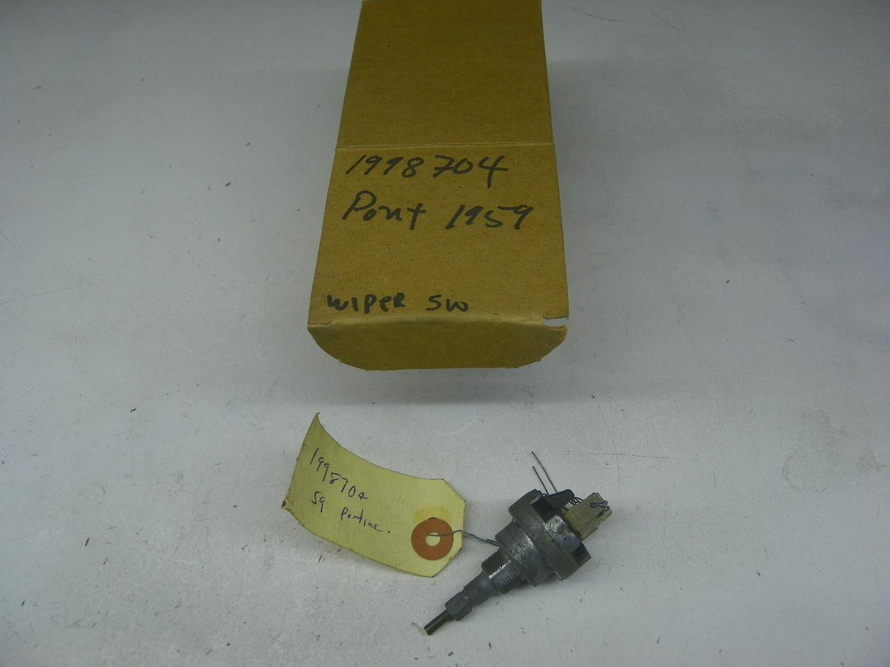 GM 1998704 Wiper Switch for 1959 Pontiac Catalina Bonneville Star Chief restoration. - Image 1