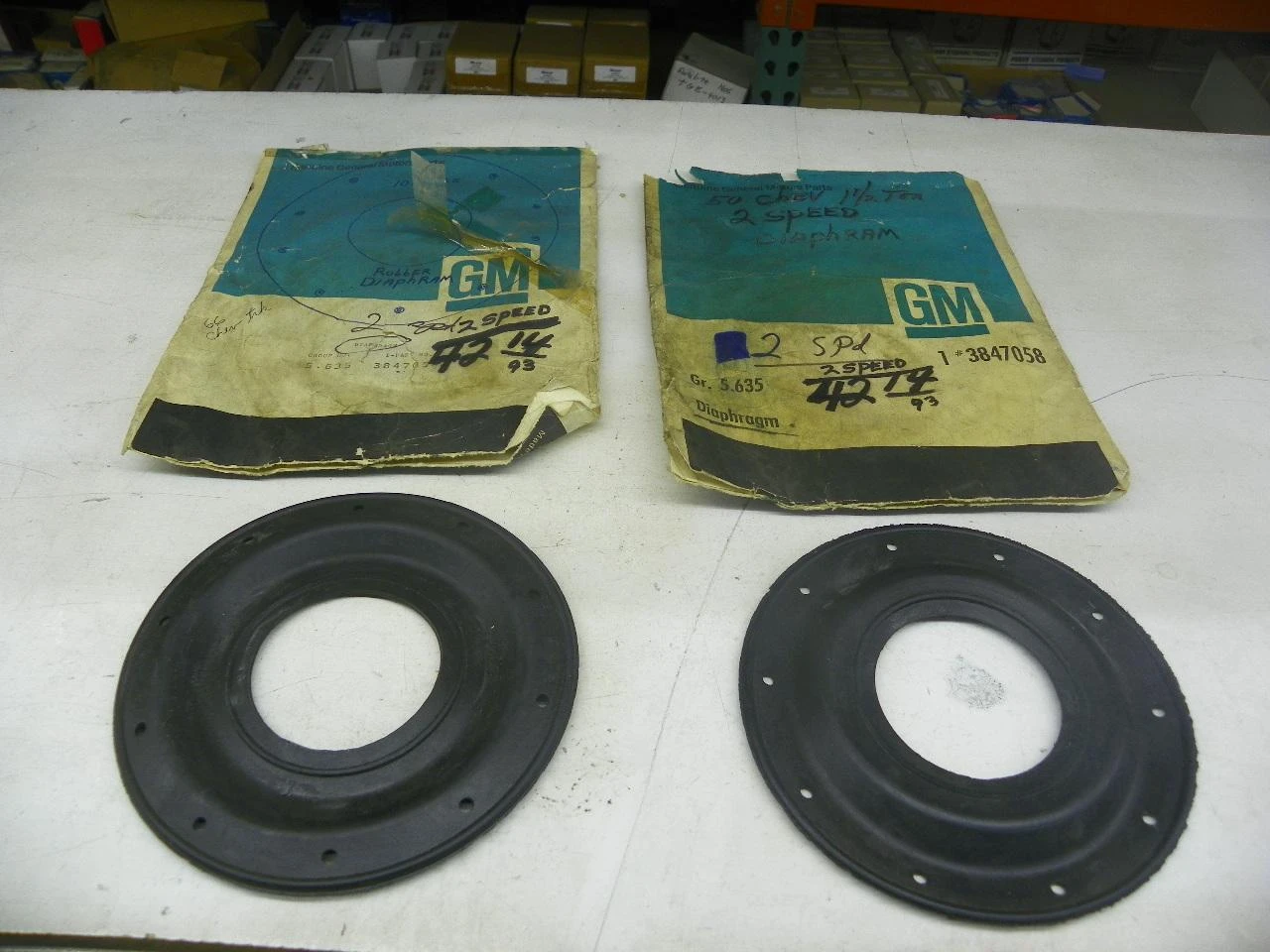 GM 3847058 Shift Diaphragm for 1950 Chevrolet 1-1/2 Ton 2-Speed Rear Axle restoration. - Image 1