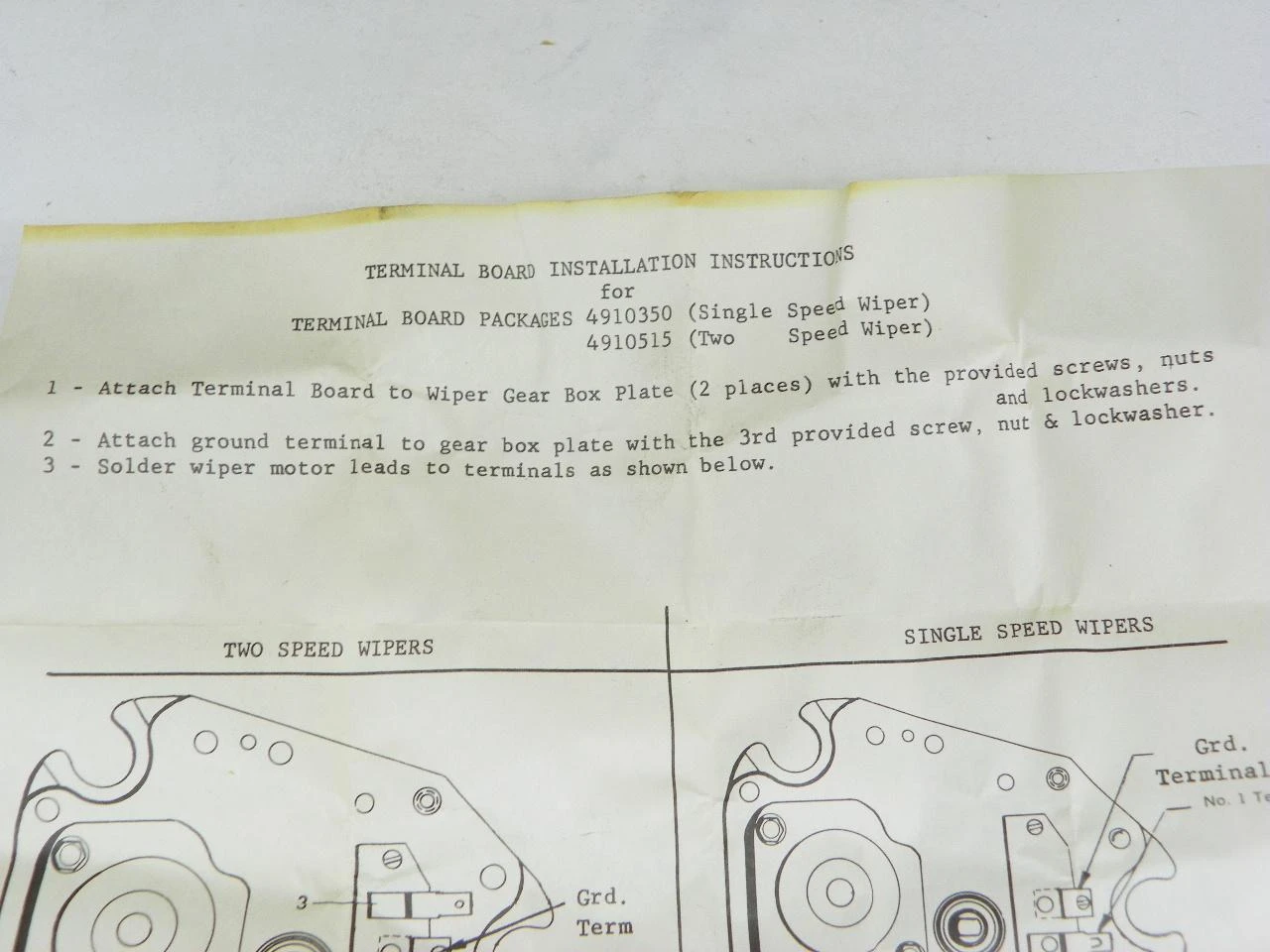 Delco 4910350 Wiper Terminal Board for 1962-1965 Chevrolet Corvette Impala restoration. - Image 8