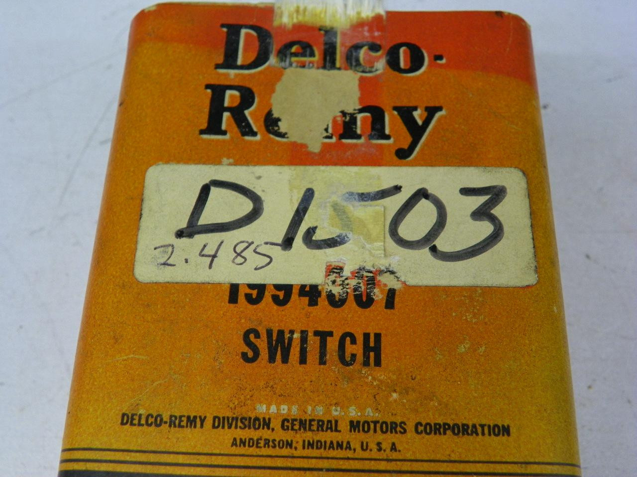Delco-Remy D1503 1994007 Headlight Switch for 1939 Chevrolet 6 Volt restoration. - Image 2