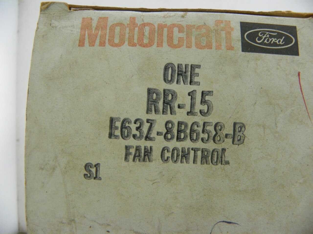 FORD RR15 E63Z-8B658B Coolant Fan Control Relay 84 - 87 Escort Topaz Tempo NOS