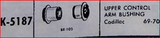 Cadillac 1961-72 Control Arm Bushing Kit Upper Inner Moog K-5187 rp GM 1494037