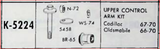 Cadillac Oldsmobile 1967-70 NOS Upper Inner Control Arm Kit Moog K-5224 USA