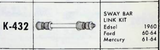 Ford 1960-64 Mercury 1961-64 Edsel 1960 NOS Sway Bar Link Kit Moog k432