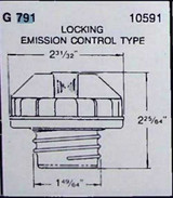 Stant Gas Cap: G-791 Fits Many Domestic Cars Trucks 1975-90s (see desc)
