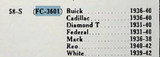 Cadillac 1936-40 (c desc) Wagner FC-3601 Wheel Cylinder Repair Kit NOS Made in USA