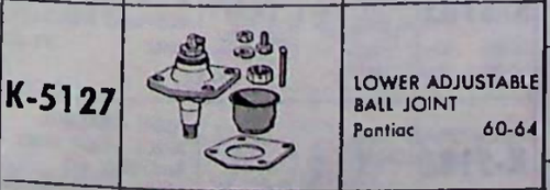 Moog K5127 Adjustable Lower Ball Joint Pontiac Full-Size 1958-1964