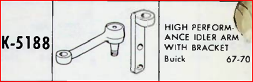 Moog High Performance Idler Arm BUICK Riviera LeSabre Wildcat 1967-1970 K5188