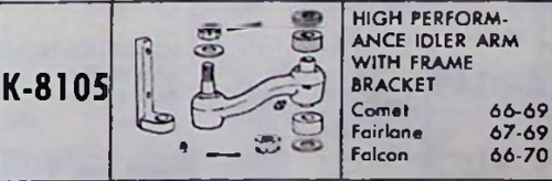 Moog High Performance Idler Arm Bracket FORD MERCURY Falcon Fairlane 1966-1970 K8105