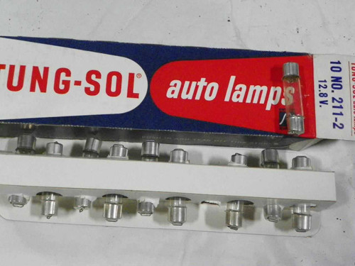 Tung-Sol Auto Lamps 12V 15 C.P. #211-2 10 Pack - Made in USA. Shop vintage car parts at ocpnw.com!