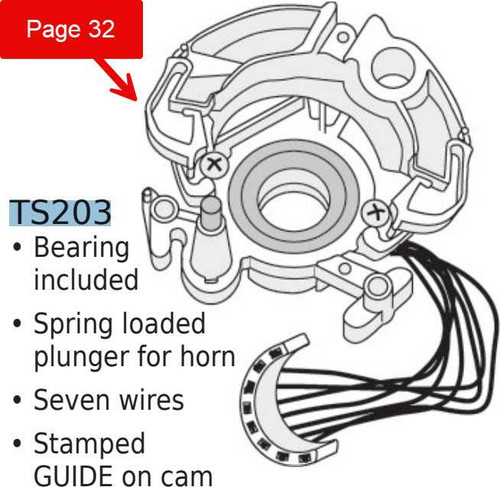 Buick w/o Tilt stamped "GUIDE" 1965 1966 New Turn Signal Switch TS203 (see desc)