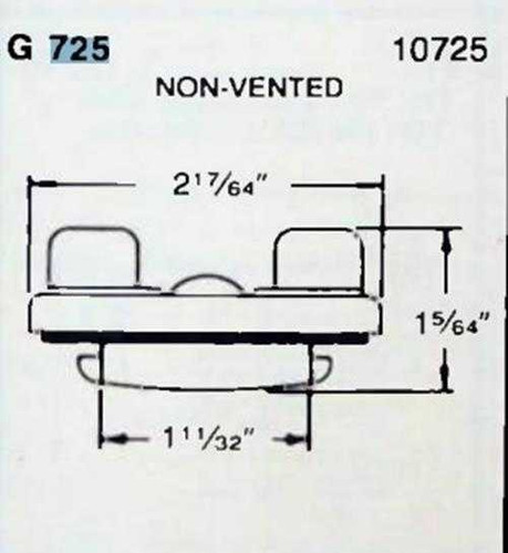 Stant Fuel Gas Cap G725 Fits Audi Chevrolet Dodge Plymouth VW 1968-1985 NOS