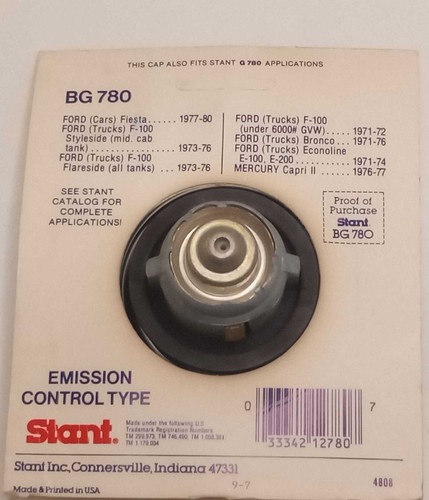 Stant BG780 Locking Gas Cap FORD TRUCKS F/L Series Vans 1971-Mid 80s (see desc)