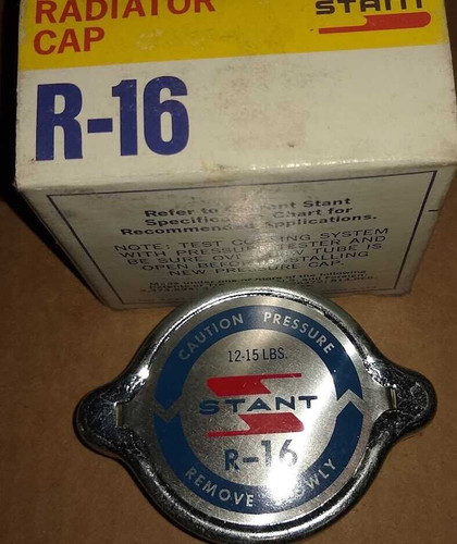 Stant Radiator Cap 14lb R-16 Fits Chrysler Imperial Dod Ply Lincoln more 1952-66. Shop vintage car parts at ocpnw.com!