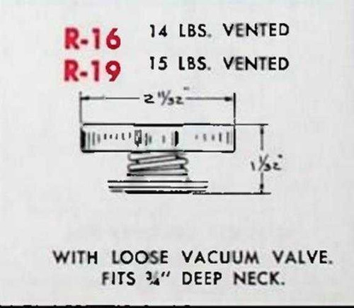 Stant Radiator Cap R-19 Fits Chrysler Dodge & Trucks White 1957-77