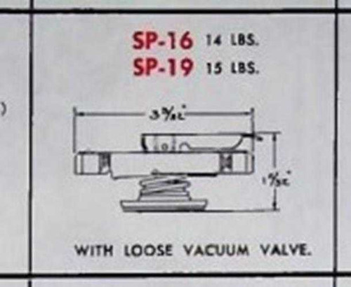 Stant SP16 Radiator Cap  52-66 Chrysler 56-58 Rambler (See Desc for All Fitment)