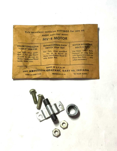 Anco Fittings Crank Tongue Motor Mounting Bolts for Maxi-Vac Model MV-4 Motor