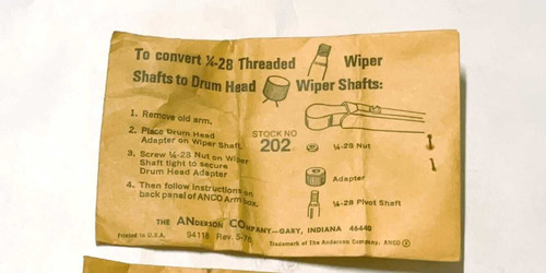 Anco No. 202 No. 42-02 Windshield Wiper Arm Shaft Adapters