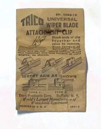 Trico SP. 1094-1A Universal Wiper Blade Attachment Clip NOS Vintage. Shop vintage car parts at ocpnw.com!