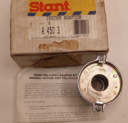 Stant Tester A450-3 Truck Adaptor Kit GM 2.5L J-Cars 1.8L NOS. Shop vintage car parts at ocpnw.com!