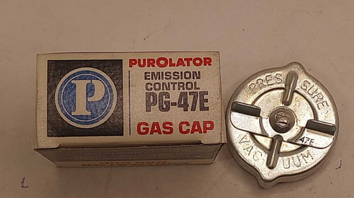 NOS Purolator Fuel Gas Tank Cap PG-47E Made in USA. Shop vintage car parts at ocpnw.com!