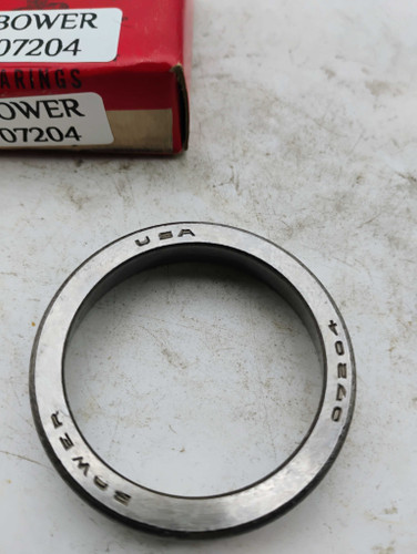 Bower 07204 Tapered Roller Bearing Cup NOS Made in USA
