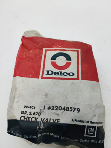Delco 22048579 Check Valve NOS Made in USA. Shop vintage car parts at ocpnw.com!