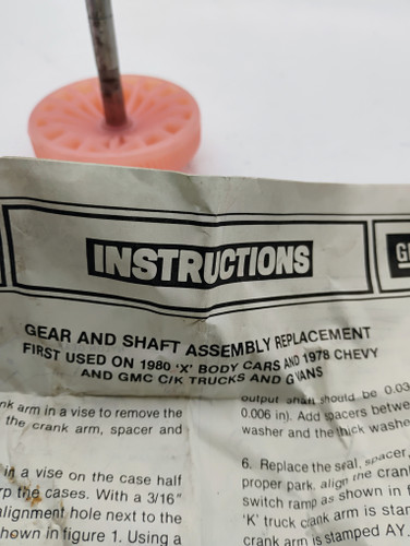 Delco 22038919 Gear and Shaft Pkg NOS Made in USA