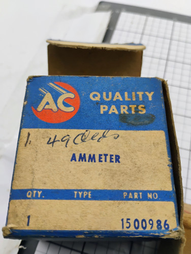 1948-51 Oldsmobile AC 1500986 Ammeter Gauge NOS Made in USA