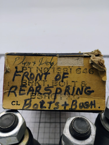 Chrysler DeSoto 1957-58 Mopar 1881646 Upper Control Arm Bushing - Set of 3 NOS Made in USA