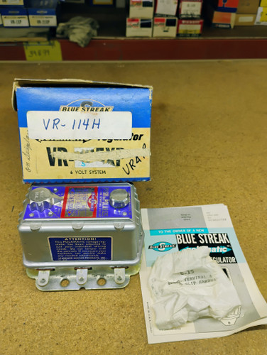 BlueStreak VR114H 6V Voltage Regulator NORS Made in USA