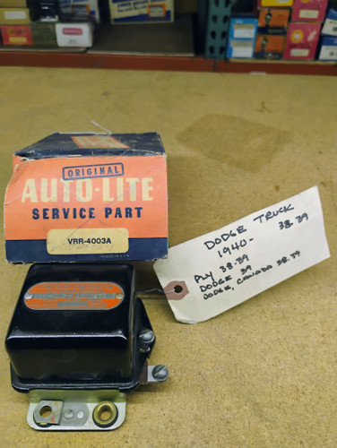 1938-40 Dodge Truck AutoLite VRR-4003A Voltage Regulator NOS Made in USA