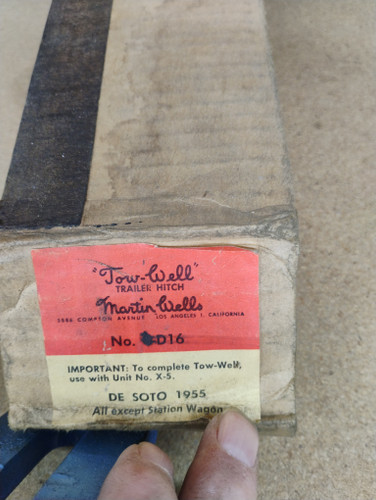 1955 DeSoto Tow-Well D16 Trailer Hitch NEW Made in USA