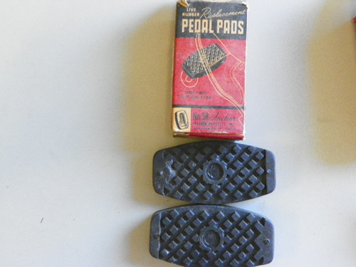 Anchor 58 Universal Brake Clutch Pedal Pad 1925-1937 Vintage NORS