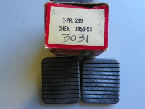 Genuine Anchor 239 Brake Clutch Pedal Pads 1953-1954 Chevy Bel Air 150 210 NORS