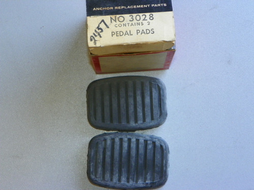 Anchor 3028 Brake Clutch Pedal Pads 1952-1956 Ford Mercury Lincoln NORS