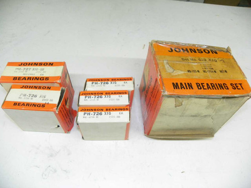 Johnson SET-529 X10 .010 Main Bearing Set for 1957 Chrysler 318 V8 restoration.